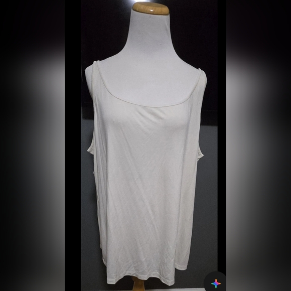 NEW Eileen Fisher 100% Silk Jersey Cami Tank Top Bone Sz 3X - Picture 1 of 10